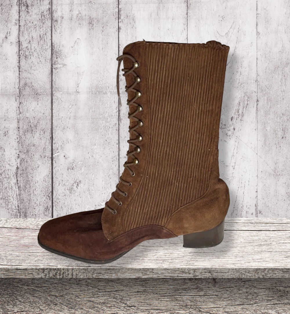 FRANCESCO RUGGERI Suede Brown Boots - Size 37